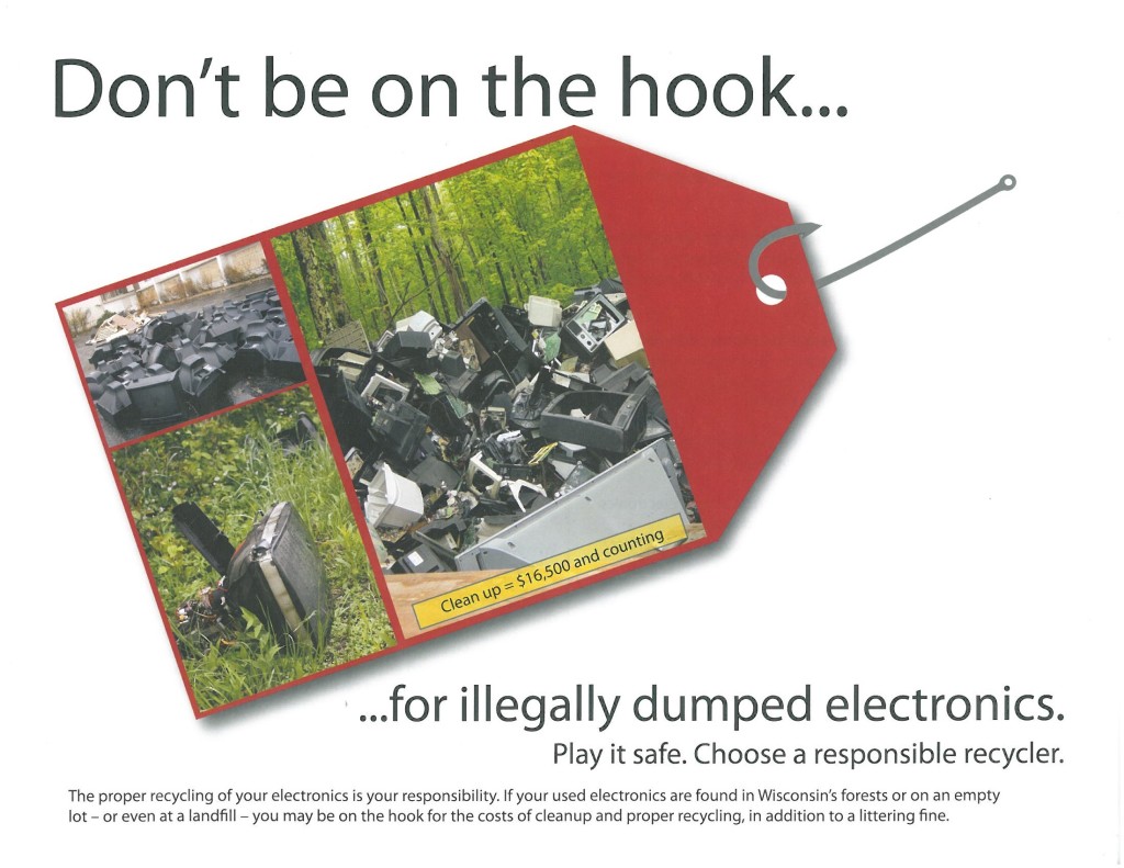 illegally dumped electronics